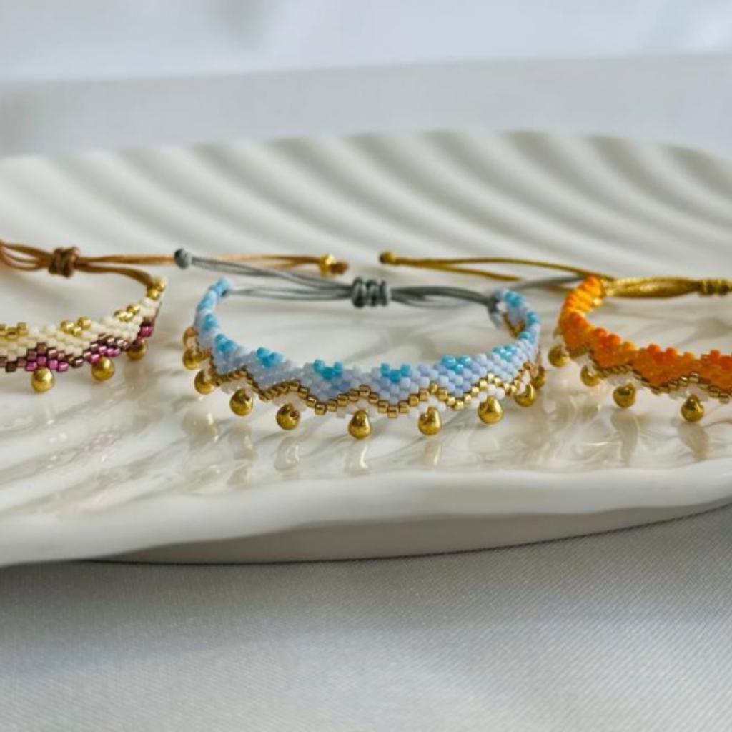 Pulsera con drops de miyuki - Cielo Azul Accesorios