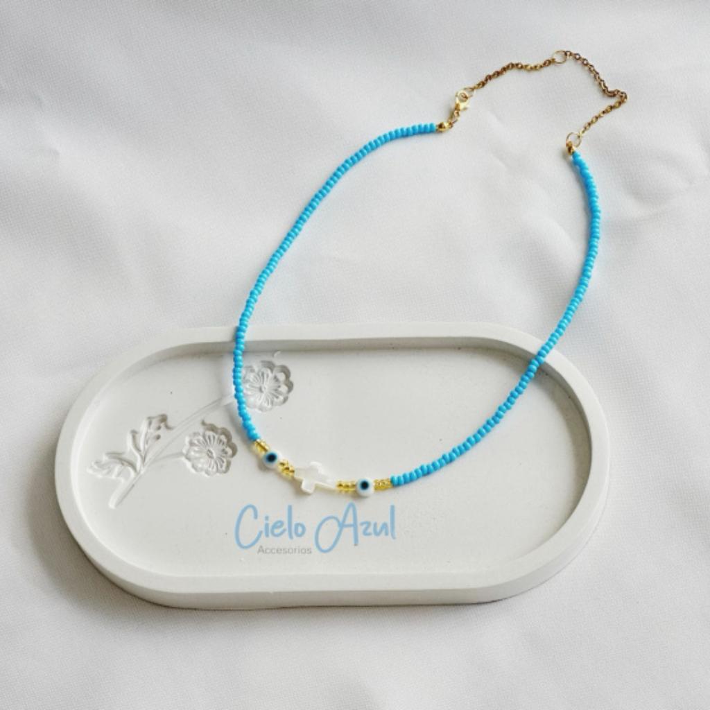 Collar ojo turco - Cielo Azul Accesorios